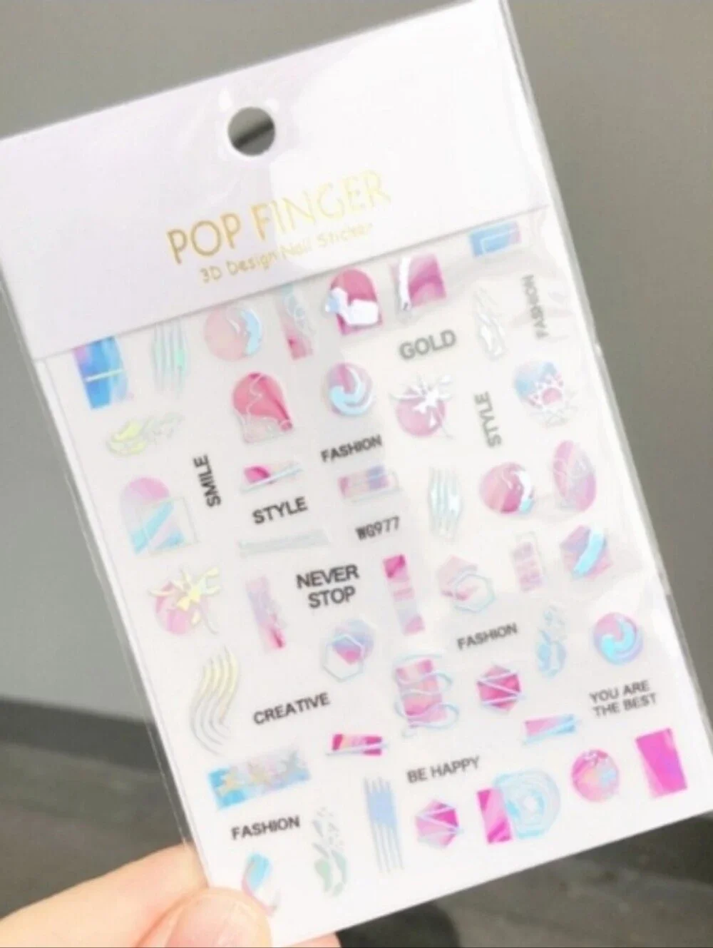 Trendy Self Adhesive Nails Art Transfer Sticker